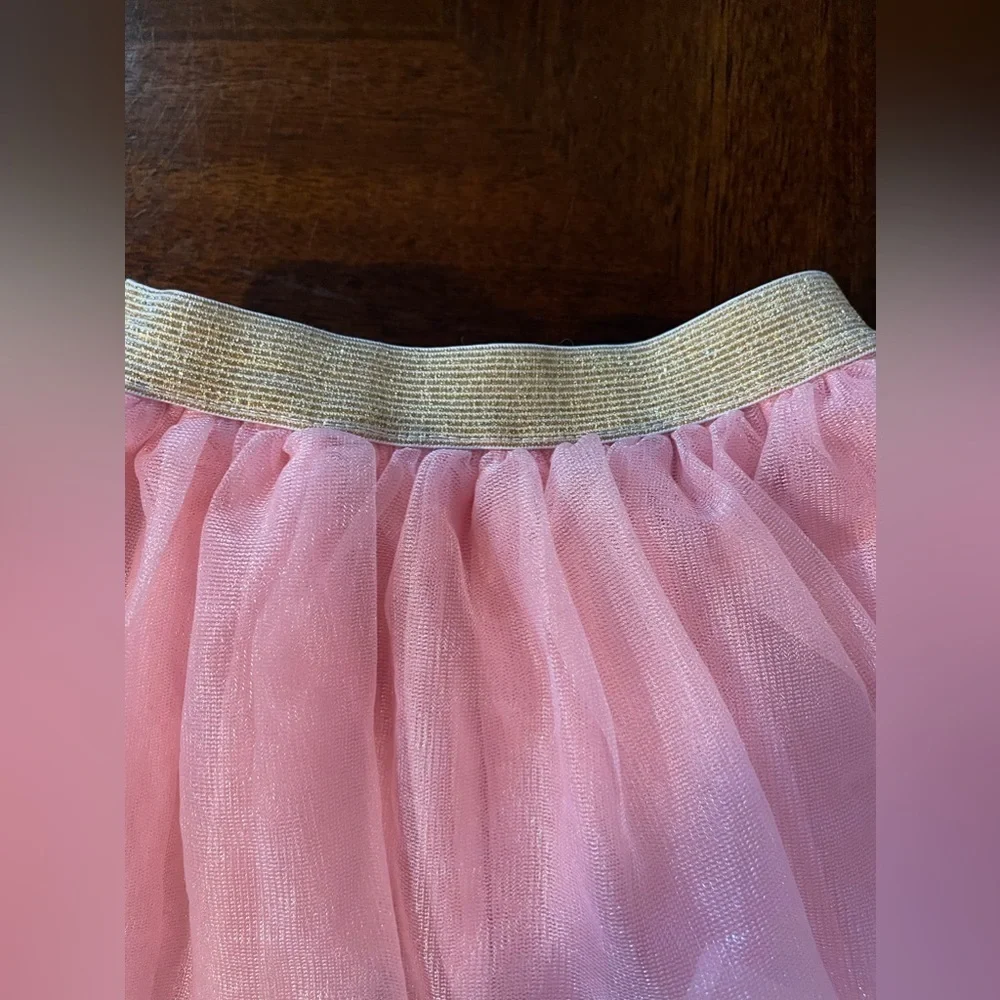 Disney Princess | Pink Tulle Skirt with Gold Waistband | baby 18 mo